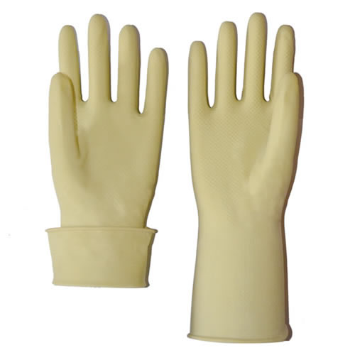 Unlined Household Latex Gloves(Natural color)